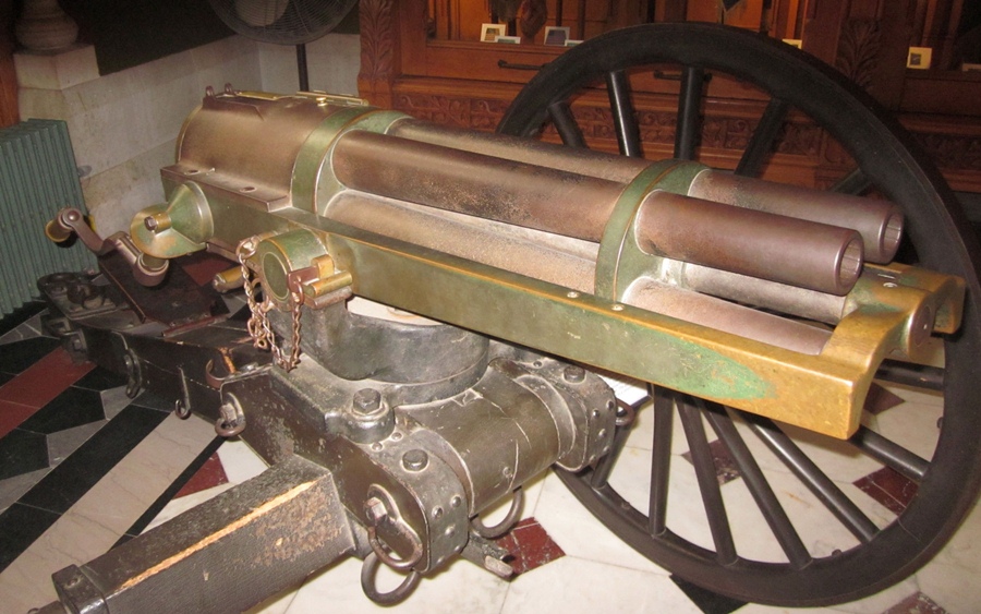Hotchkiss Revolving Cannon on display in Hartford CT