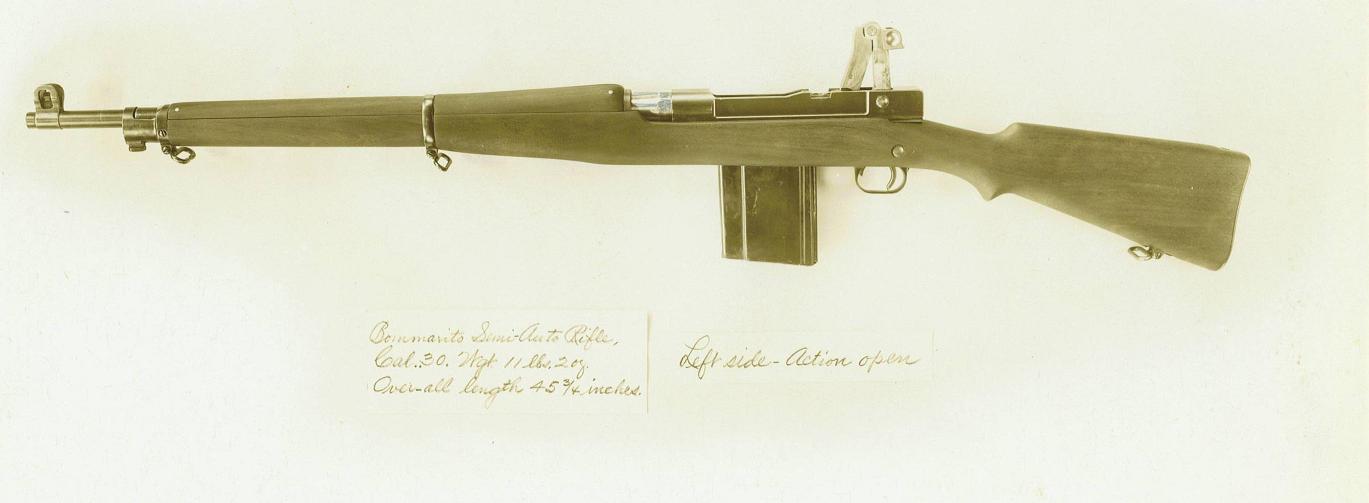 Bommarito rifle left side, action open
