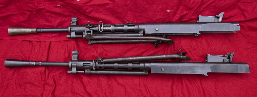 DP28 (top) and DPM (bottom) bipods and receivers