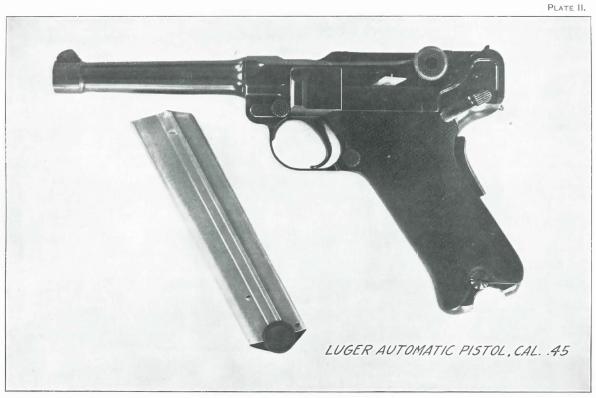 .45 caliber Luger automatic pistol