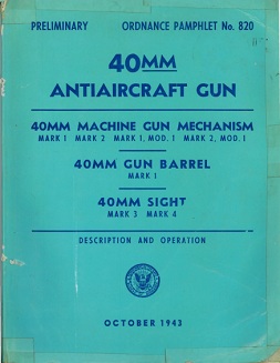 40mm Bofors AA gun manual (US Navy, 1943)