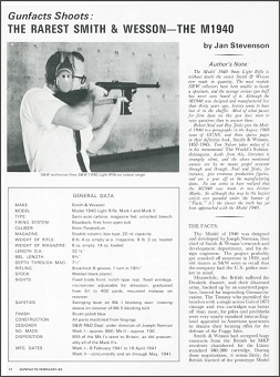 February 1969 article on the M1940 from Gun Facts magazine