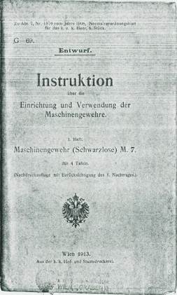 Instructions on Use of the Schwarzlose 1907 (in German, published in Austria in 1913)