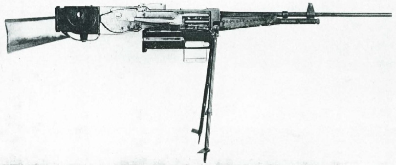 Eriksen machine gun, open to show internals