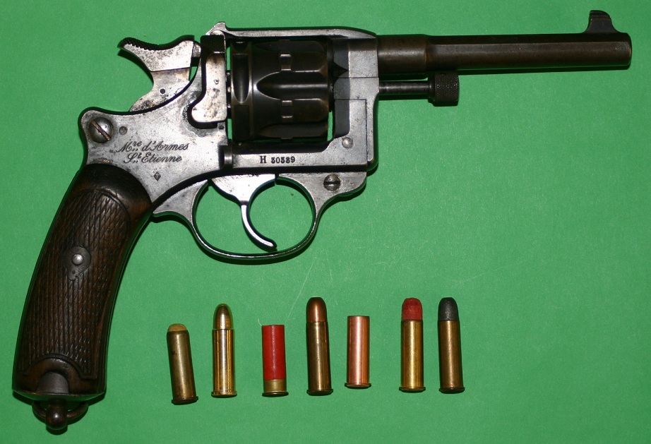 French Model 1892 revolver in 8mm with an assortment of ammunition