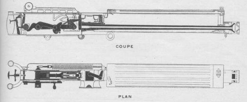 1909 Vickers machine gun cutaway view