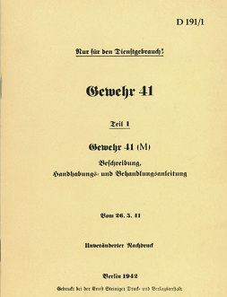 Gewehr 41(M) Manual (German, 1942)