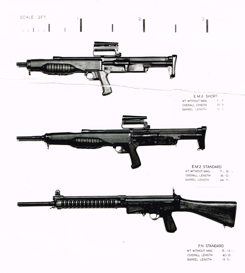 Shorty EM2 with regular EM2 and early FAL