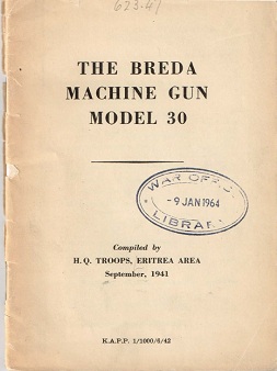 Breda Model 30 manual (English, 1941)