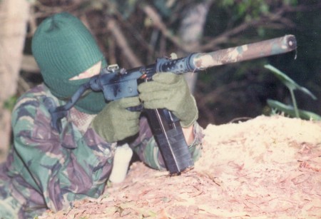 Brazilian Uru submachine gun with suppressor