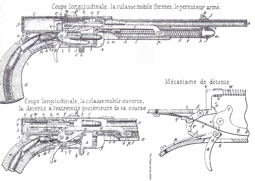 Clair pistol patent drawing