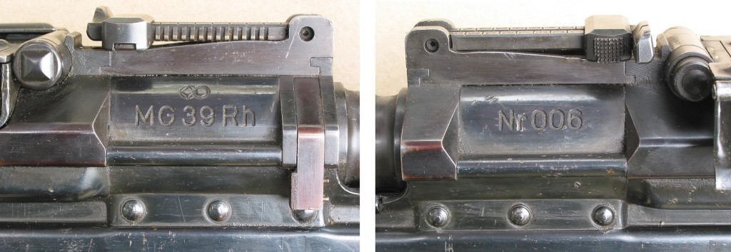 MG39 Rh receiver markings