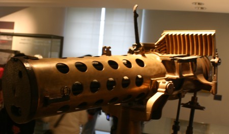 French Gatling gun with a stripper clip feed system