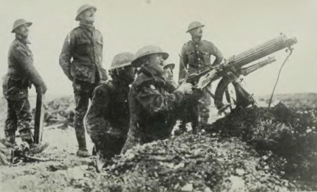 Vickers gun during WWI