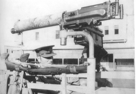 Vickers gun mounted on a truck