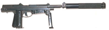 Suppressed PM-63 machine pistol