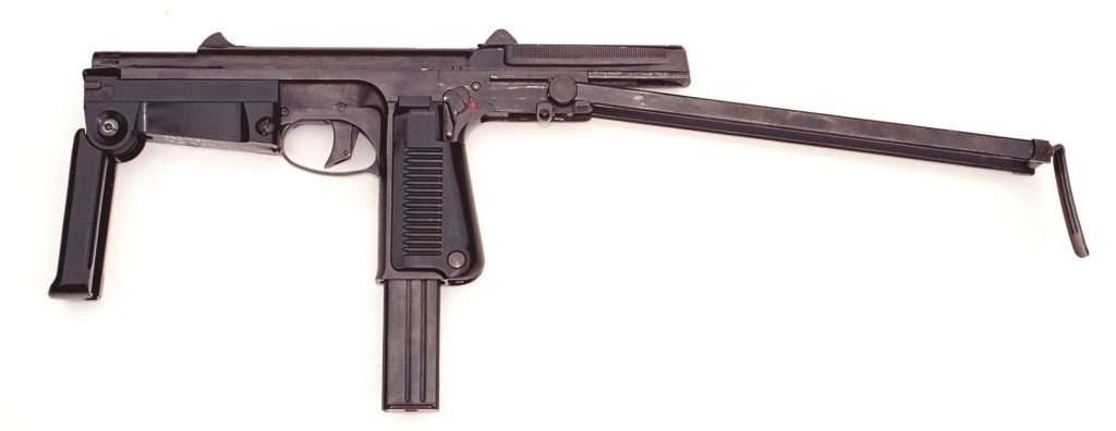 PM63 machine pistol ready to fire