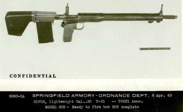 Garand T31 experimental bullpup rifle (first model)