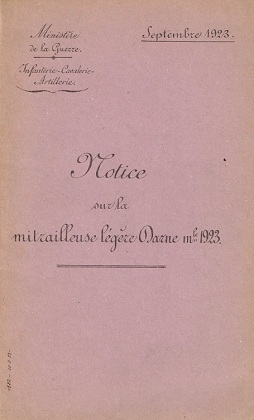 Darne Mle 1923 manual (French, 1923)