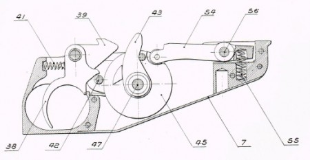Hotchkiss M1922 trigger mechanism