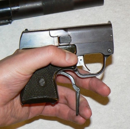 Cocking the internal hammer of the MSP pistol