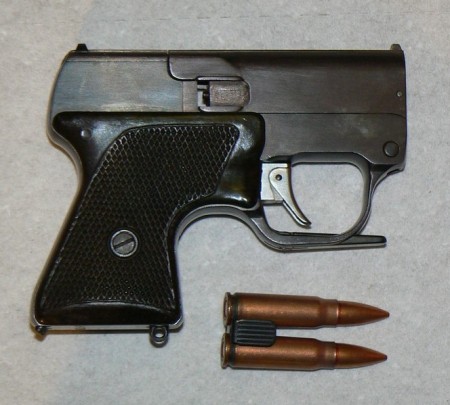 MSP pistol with loaded clip of SP-3 ammunition