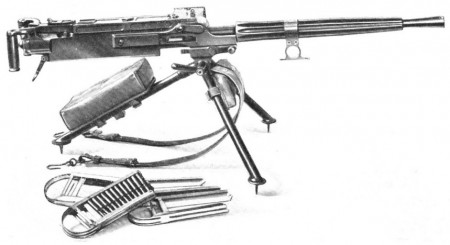 FIAT Model 1924 machine gun on infantry tripod