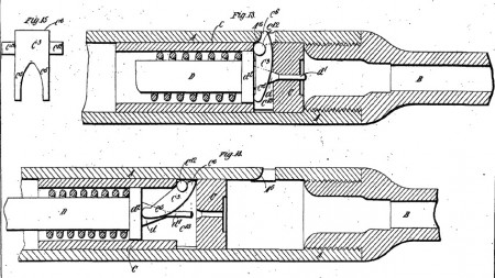 Maxim-Silverman 1896 Type 3 lever-delayed blowback mechanism