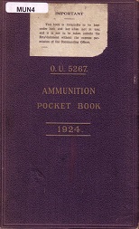 O.U. 5267 - UK Ammunition Pocket Book (English, 1926)