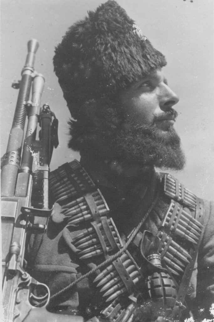 Momčilo Đujić, Chetnik commander during WWII - armed with a Yugoslav-contract ZB-30J light machine gun.