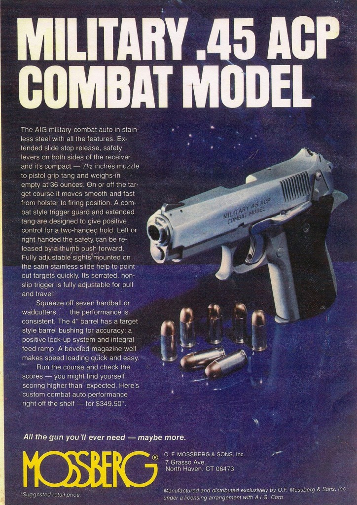 Original Mossberg ad for the Combat Model .45