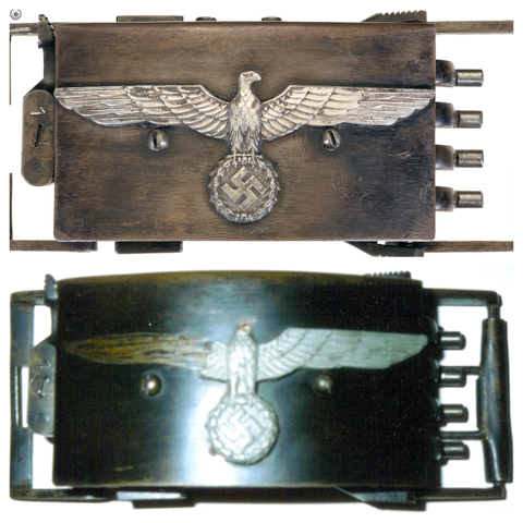 Nazi belt buckle pistol comparison