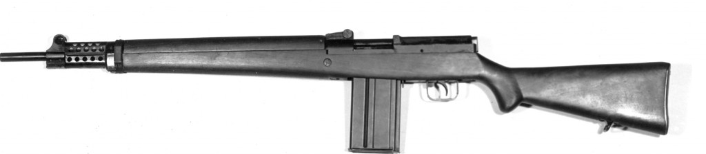 Select-fire EX-2 rifle, now using a short magazine - most likely chambered for the T65 cartridge. Source: MilArt photo archive (click to enlarge)