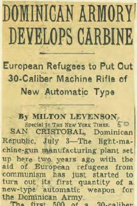 NYT Column on San Cristobal Carbine