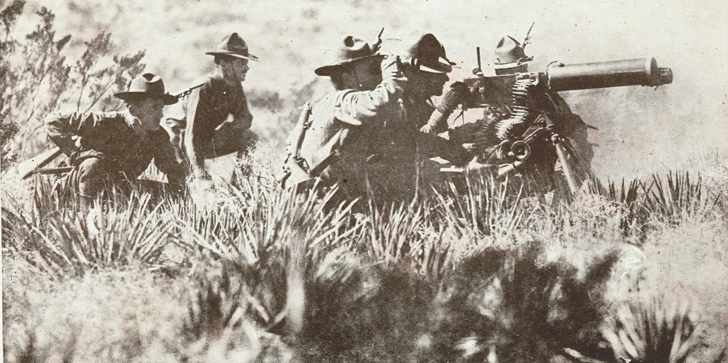 1904 Maxim in action in Mexico