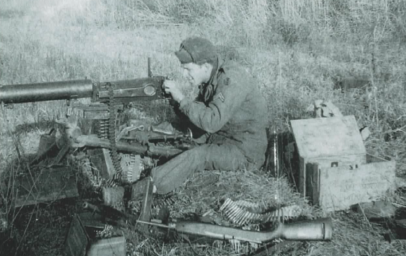 Robert Faris with a Chinese Type 24 Maxim in Korea Robert Faris with a Chinese Type 24 Maxim in Korea