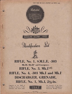 Australian Weapons Identification List (1945, English)