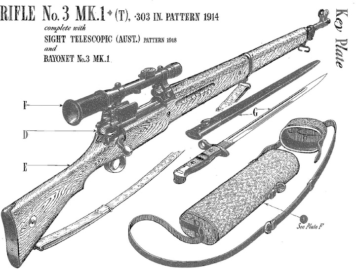 Australian No3 MkI(T) Enfield sniper rifle