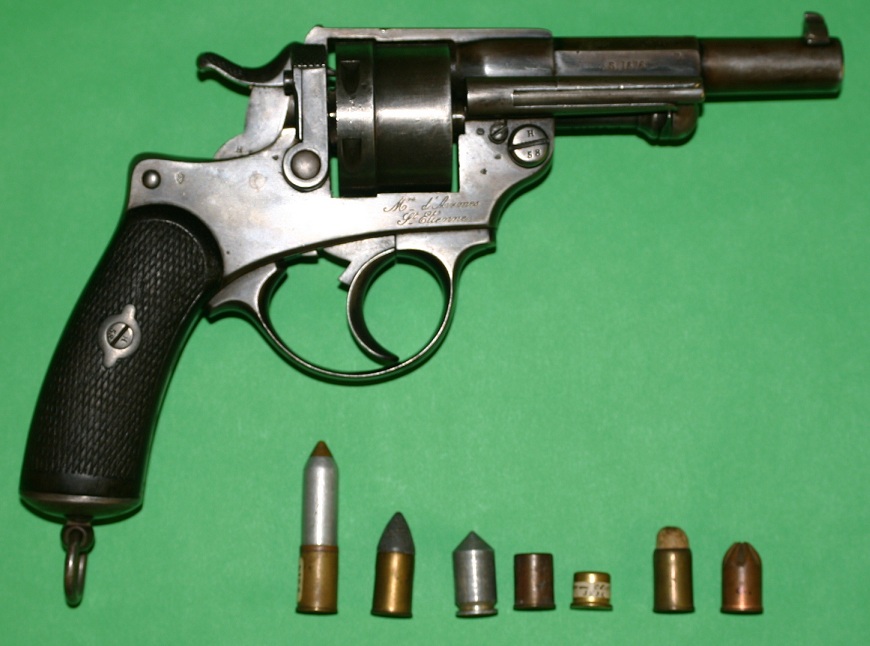 French Model 1873 revolver in 11mm with an assortment of ammunition