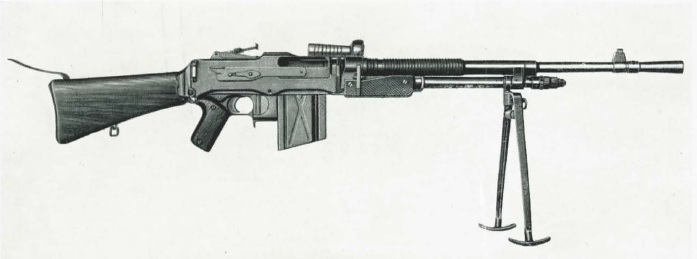 FN model D light machine gun with bipod FN model D light machine gun with bipod