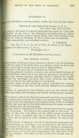Hotchkiss Revolving Cannon test report, US Ordnance Board (English, 1877) Hotchkiss Revolving Cannon test report, US Ordnance Board (English, 1877)