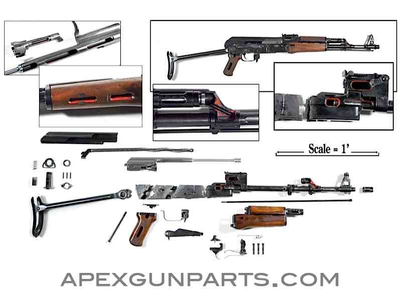 Polish cutaway AK parts kit from Apex Gun Parts