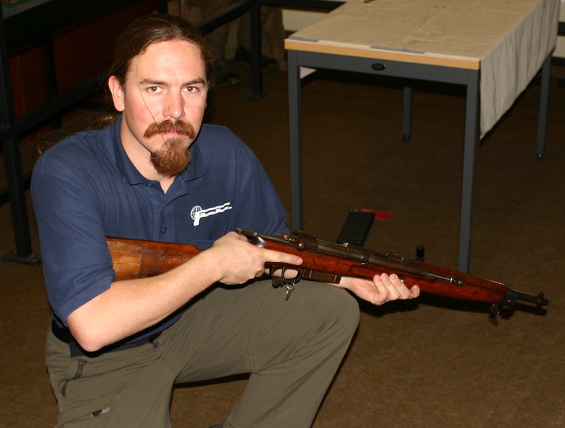 Ian with a Cei-Rigotti rifle