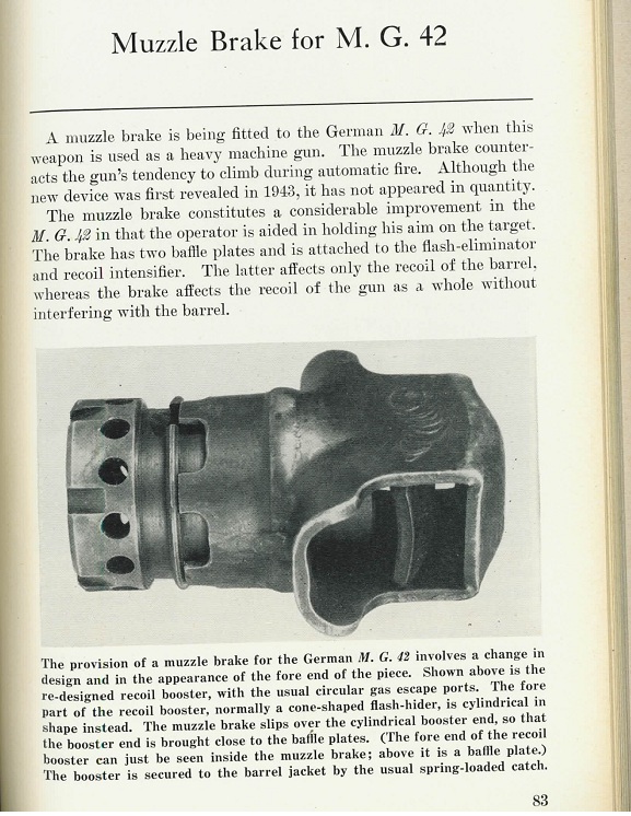 MG42 muzzle brake (from Tactical and Technical Trends, April 1945)