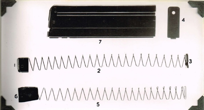 Vesely V42 magazine disassembled