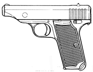 Japanese Type Hamada pistol, caliber .32 ACP