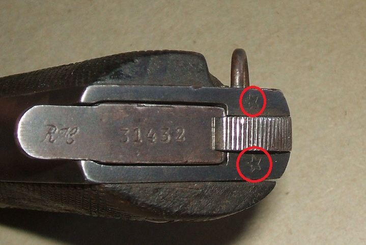 French acceptance marks on an Eibar/Ruby pistol French acceptance marks on an Eibar/Ruby pistol