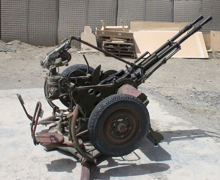 Two KPV heavy machine guns in a dual AA mount