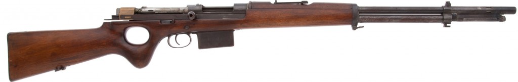 Snabb conversion of an 1893 Mauser rifle (right)