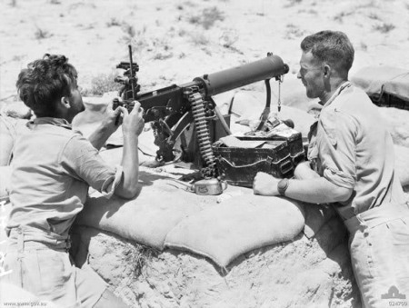Australian Vickers at Rel El Eisa RR in Egypt August 1942